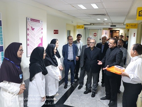 رئیس دانشگاه علوم پزشکی و نماینده مجلس در جمع کادر درمان بیمارستان بهلول حاضر شدند