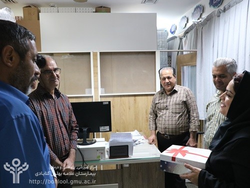 تجلیل دکتر صاحبان از کارشناس مدیریت خطر و حوادث بیمارستان بهلول